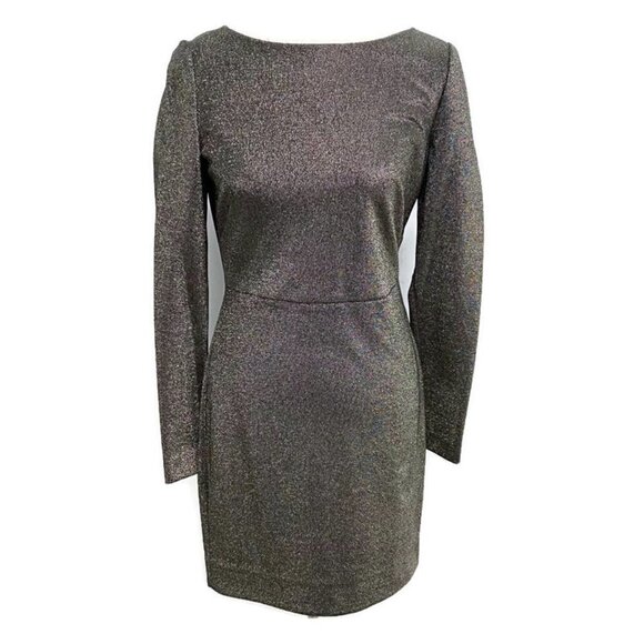 Diane Von Furstenberg Gold Sparkle Evening Dress - Picture 1 of 3